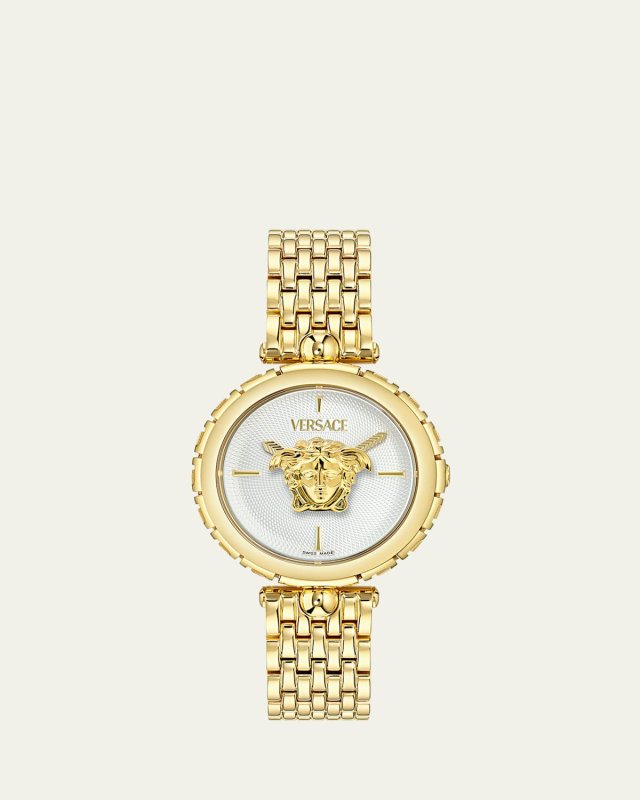 38mm Medusa Heritage Watch with Bracelet Strap, Gold Tone